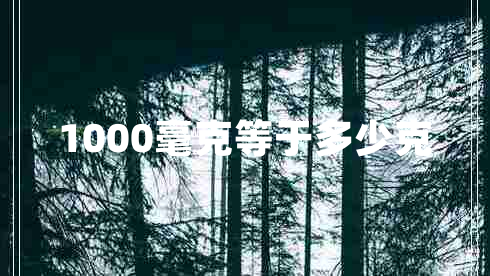 1000毫克等于多少克