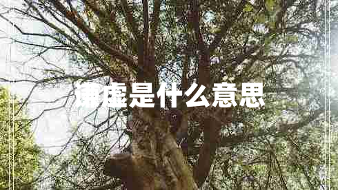 谦虚是什么意思