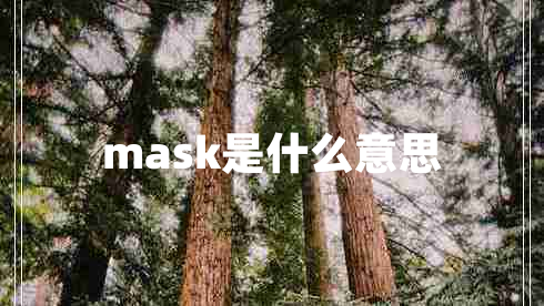 mask是什么意思