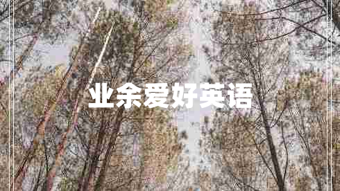 业余爱好英语