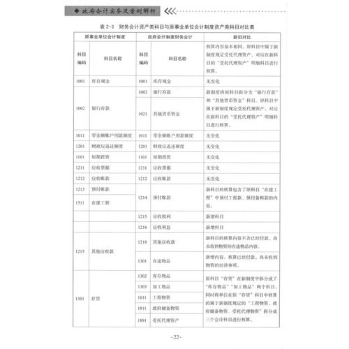 政府会计制度和政府会计基本准则的关系是,政府会计制度明细科目设置表,新政府会计制度会计与出纳的分工