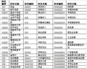 城建局的会计科目设置.