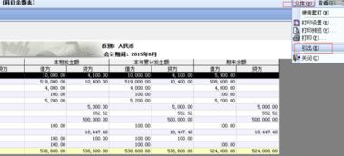 用友最新会计科目表