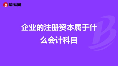 新公司注册资金会计科目