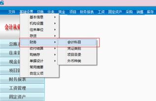 财务一体化平台会计科目末级科目