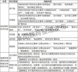 新行政会计科目表