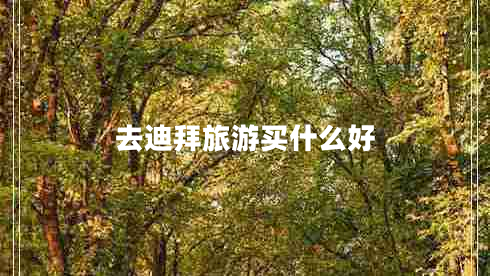 去迪拜旅游买什么好