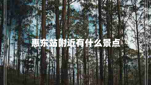 惠东站附近有什么景点