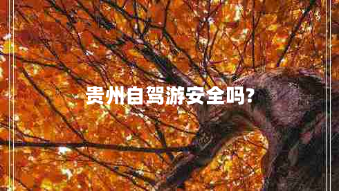 贵州自驾游安全吗?