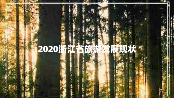 2020浙江省旅游发展现状