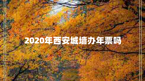 2020年西安城墙办年票吗