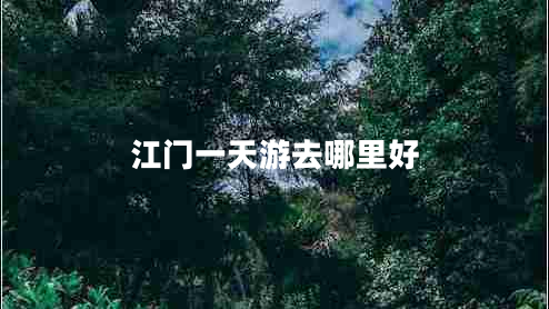 江门一天游去哪里好