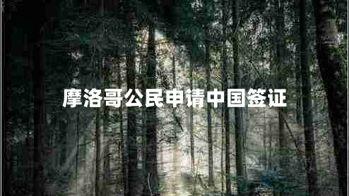 摩洛哥公民申请中国签证