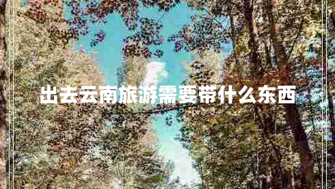 出去云南旅游需要带什么东西