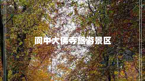 阆中大佛寺旅游景区