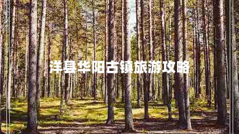 洋县华阳古镇旅游攻略