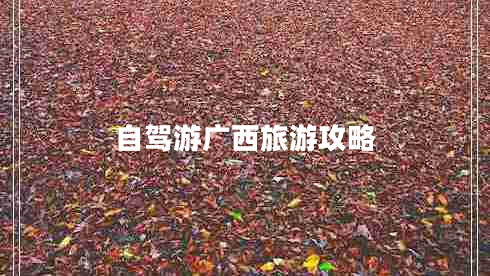 自驾游广西旅游攻略