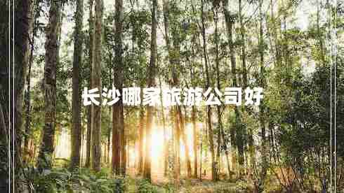 长沙哪家旅游公司好