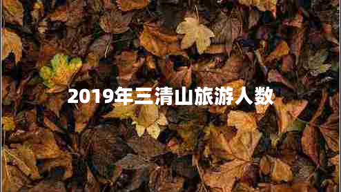 2019年三清山旅游人数