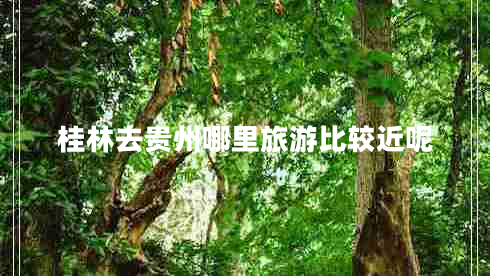 桂林去贵州哪里旅游比较近呢