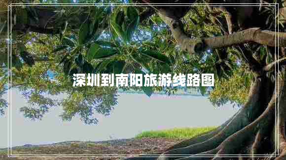 深圳到南阳旅游线路图