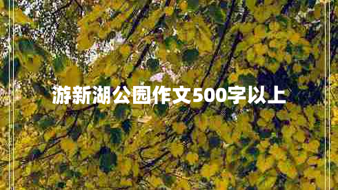 游新湖公园作文500字以上