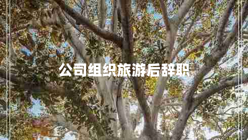 公司组织旅游后辞职