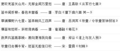 关于笛子的诗句四个字