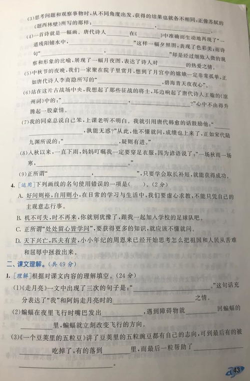 日积月累,四级,诗句,语文