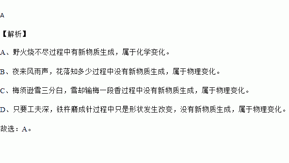 包含化学知识的古诗句