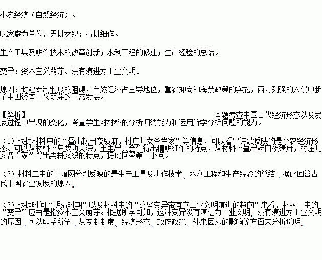 关于农业谚语和古诗句