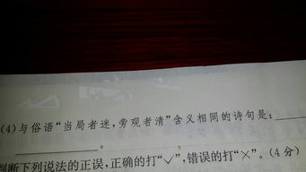 当局者迷的相似古诗句