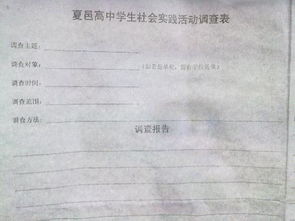 社会实践调查表(暑假社会实践调查表)