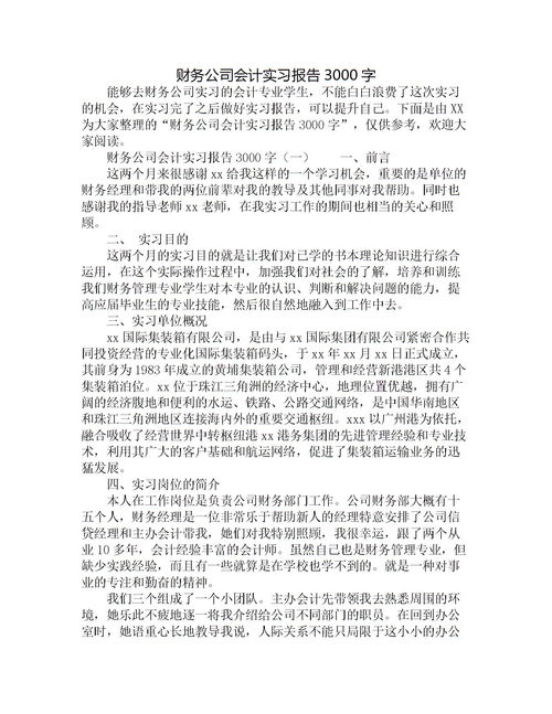 公司会计实践报告范文(公司会计实践报告范文)