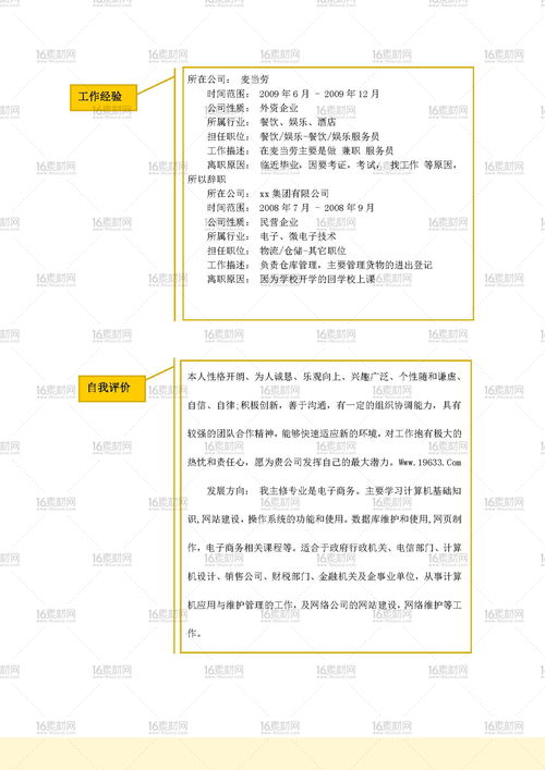 关于电子商务的个人简历(关于电子商务的个人简历)