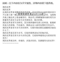 我的世界有晴天作文开头