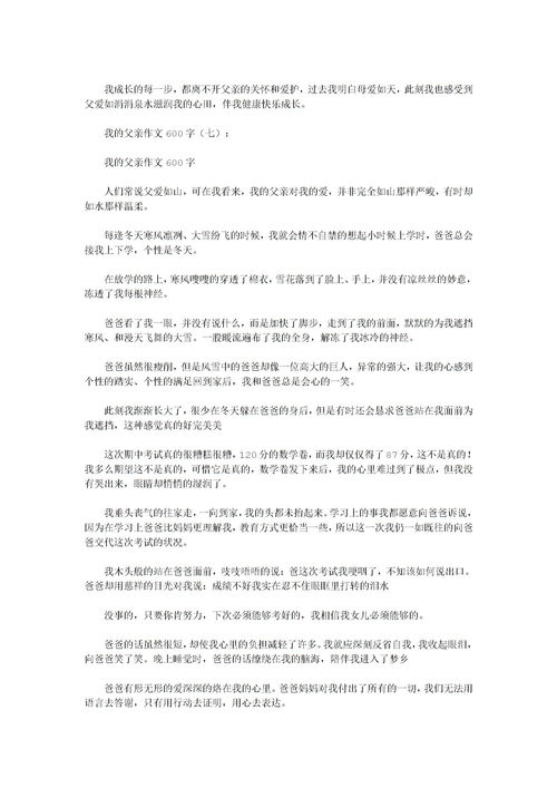 关于父亲的300字作文(关于父亲作文)