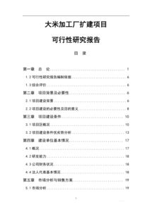 大米加工厂项目可行性研究报告(关于大米加工厂项目的可行性研究报告)