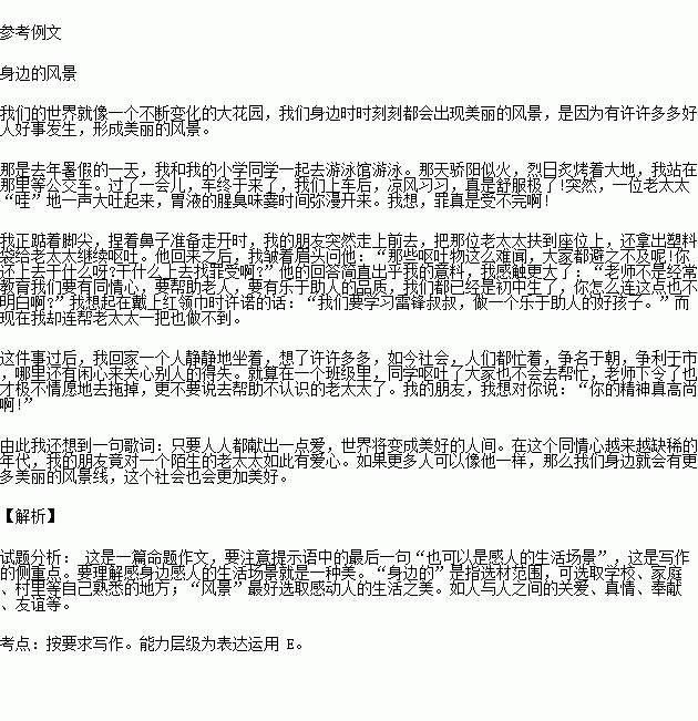 发现身边的风景作文600字作文开头