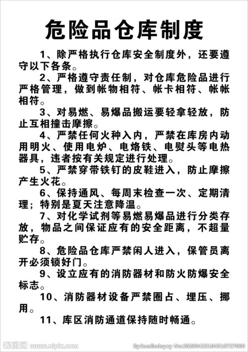 危险品库房管理制度(危险品库房管理制度范本)