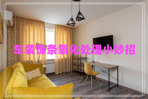 车装饰条氧化处理小妙招 车装饰条氧化处理小妙招