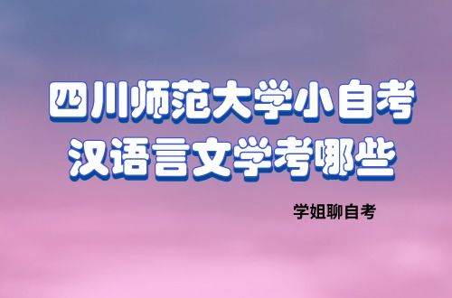 四川小自考汉语言文学本科科目