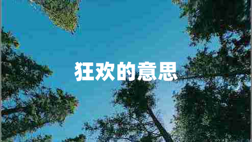 狂欢的意思