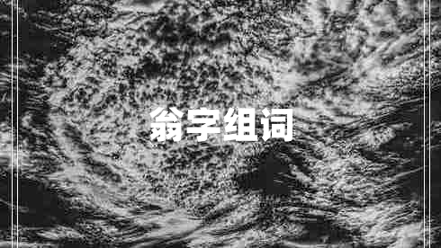 翁字组词