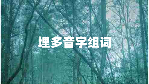 埋多音字组词