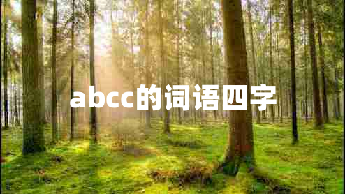 abcc的词语四字