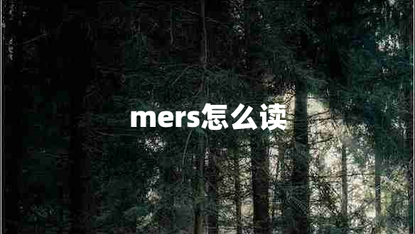 mers怎么读