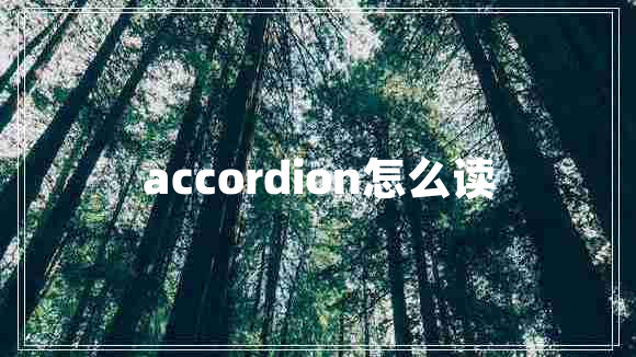 accordion怎么读