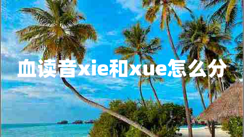 血读音xie和xue怎么分