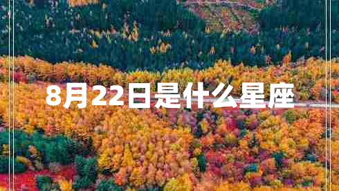 8月22日是什么星座